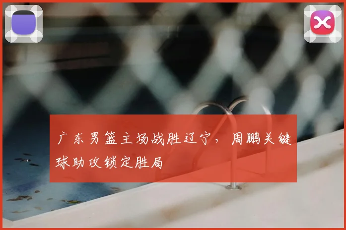 广东男篮主场战胜辽宁,周鹏关键球助攻锁定胜局